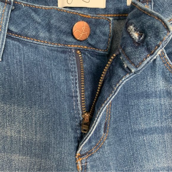 Jessica Simpson Womens 6/28 Jeans Rolled Crop Skinny Medium Blue Wash Low Rise - Picture 5 of 9